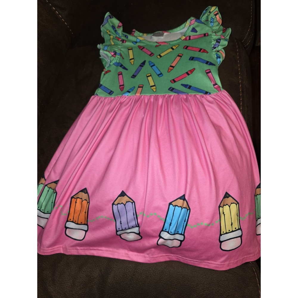 Boutique back to school pencil crayon dress size 5 6